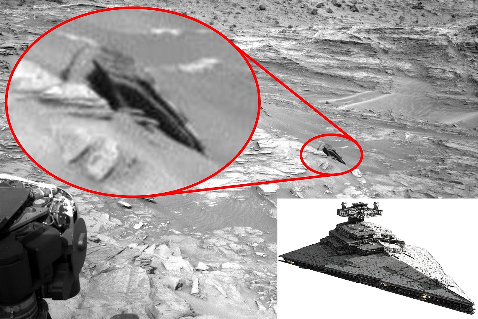 Ateivių medžiotojai Marse pastebėjo nukritusį žvaigždėlaivį